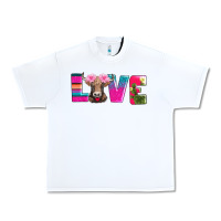 White love with braunvieh cow Urban Heavy Tee - AdoDesignShop