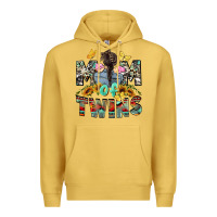 Antique Gold mom of twins girls mother's day Premium Hoodie - CowGirlArtShop