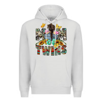 Dove Grey mom of twins girls mother's day Premium Hoodie - CowGirlArtShop