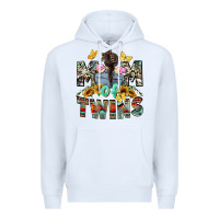 White mom of twins girls mother's day Premium Hoodie - CowGirlArtShop