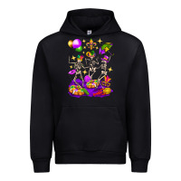 Black Mardi Gras Skeletons Urban Hoodie - BundleAndBundleShop