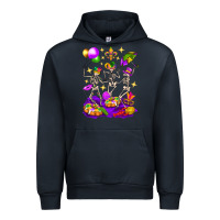 Navy Mardi Gras Skeletons Urban Hoodie - BundleAndBundleShop