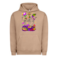 Pigment Burro Mardi Gras Skeletons Urban Hoodie - BundleAndBundleShop