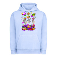 Pigment Grape Ice Mardi Gras Skeletons Urban Hoodie - BundleAndBundleShop