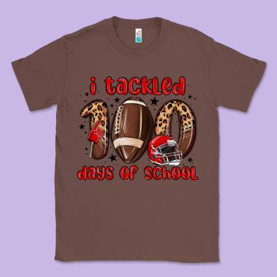 I Tackled 100 Days Of School Classic Tee Designed By Maliassmallbusiness