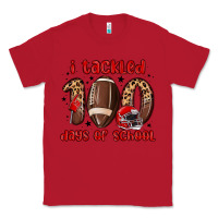 Red i tackled 100 days of school Classic Tee - MaliasSmallBusiness