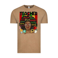 Vintage Coffee black woman teacher Vintage Tee - MaliasSmallBusiness