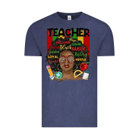 Vintage Denim black woman teacher Vintage Tee - MaliasSmallBusiness