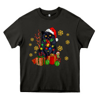 Asphalt black cat meowy christmas Heavy Core Tee - AdoDesignShop