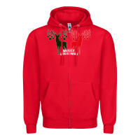 Red Merry Christmas Reindeer Zipper Hoodie - Bettercallsaul