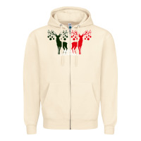 Sandshell Merry Christmas Reindeer Zipper Hoodie - Bettercallsaul