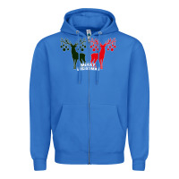 True Royal Merry Christmas Reindeer Zipper Hoodie - Bettercallsaul