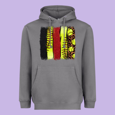 Softball Brushstroke Heavyweight Hoodie Designed By Howdyjamesfarm