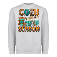 Heather Grey cozy season winter coffee cups Heavyweight Sweatshirt - MaliasSmallBusiness