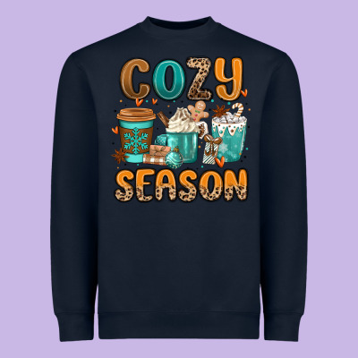 Cozy Season Winter Coffee Cups Heavyweight Sweatshirt Designed By Maliassmallbusiness