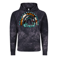 Cloud Black blessed rainbow cowhide aztec Vintage Hoodie - Jasminsmagicworld