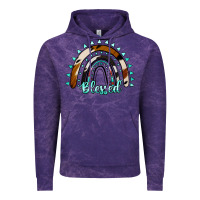 Cloud Purple blessed rainbow cowhide aztec Vintage Hoodie - Jasminsmagicworld