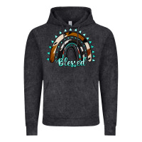 Vintage Black blessed rainbow cowhide aztec Vintage Hoodie - Jasminsmagicworld