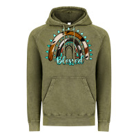 Vintage Olive blessed rainbow cowhide aztec Vintage Hoodie - Jasminsmagicworld