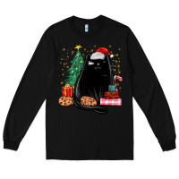 Black christmas black cat Long Sleeve Tee - MaliasSmallBusiness