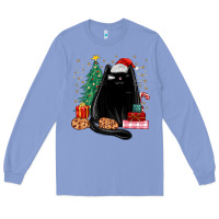 Christmas Black Cat Long Sleeve Tee | Teevron