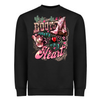 Black boots never broke my heart Heavyweight Sweatshirt - NancyCooperArtShop