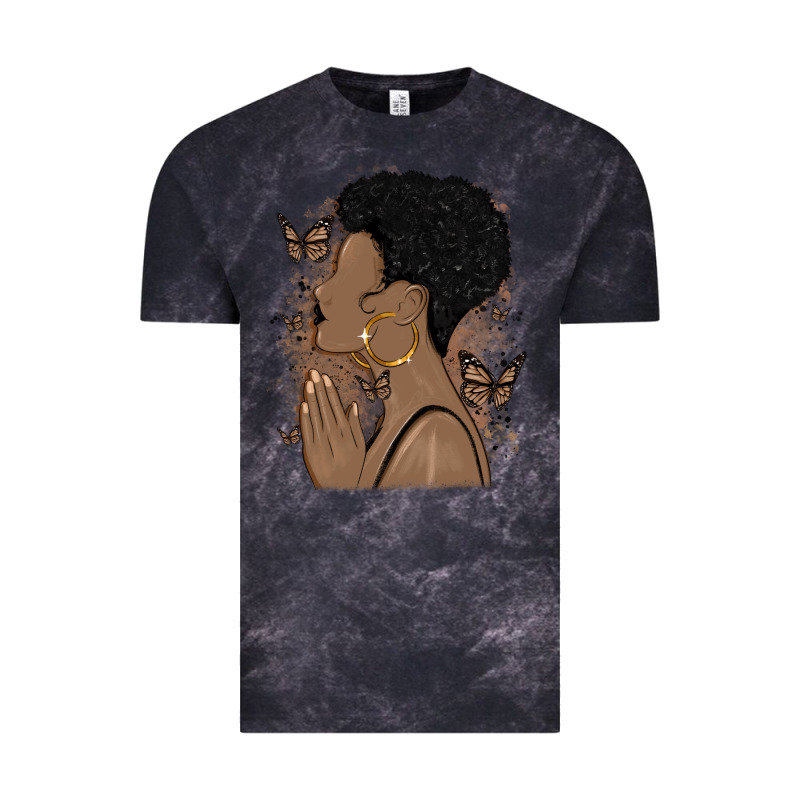 Black Woman Praying Vintage Tee by MaliasSmallBusiness | Teevron