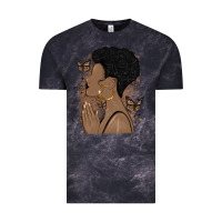 Cloud Black black woman praying Vintage Tee - MaliasSmallBusiness