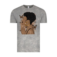 Cloud Rock black woman praying Vintage Tee - MaliasSmallBusiness