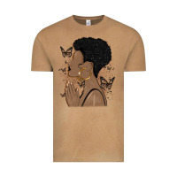 Vintage Camel black woman praying Vintage Tee - MaliasSmallBusiness