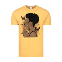 Vintage Mustard black woman praying Vintage Tee - MaliasSmallBusiness