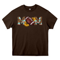 Chocolate Brown american football mom Heavy Core Tee - BarkalooDesign
