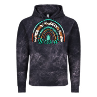 Cloud Black blessed western rainbow Vintage Hoodie - Jasminsmagicworld