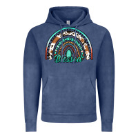 Vintage Denim blessed western rainbow Vintage Hoodie - Jasminsmagicworld
