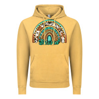 Vintage Mustard blessed western rainbow Vintage Hoodie - Jasminsmagicworld