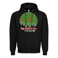 Black Merry Christmas To All To All A Good Night Zipper Hoodie - Bettercallsaul