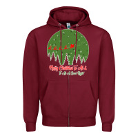 Burgundy Merry Christmas To All To All A Good Night Zipper Hoodie - Bettercallsaul