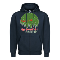 Navy Merry Christmas To All To All A Good Night Zipper Hoodie - Bettercallsaul
