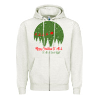 Oatmeal Heather Merry Christmas To All To All A Good Night Zipper Hoodie - Bettercallsaul