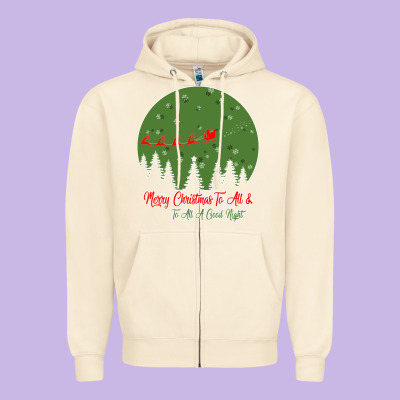 Merry Christmas To All To All A Good Night Zipper Hoodie Designed By Bettercallsaul