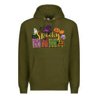 Army Green spooky mama Premium Hoodie - CowGirlArtShop