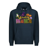Navy spooky mama Premium Hoodie - CowGirlArtShop