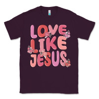 Plum love like jesus Classic Tee - MaliasSmallBusiness
