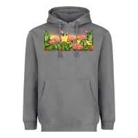 Storm flamingos with sunset Heavyweight Hoodie - TumblerDesignByShophia