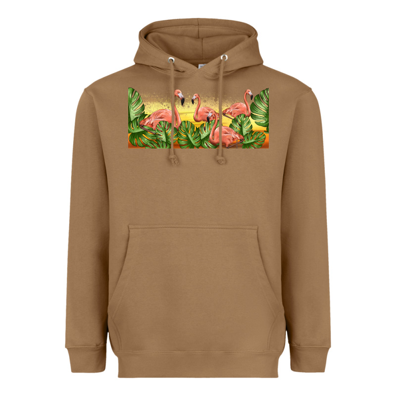 Flamingos With Sunset Heavyweight Hoodie by TumblerDesignByShophia | Teevron