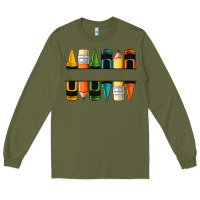 Army Green custom crayons with pencil Long Sleeve Tee - NancyCooperArtShop