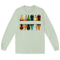 Matcha custom crayons with pencil Long Sleeve Tee - NancyCooperArtShop