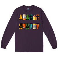 Plum custom crayons with pencil Long Sleeve Tee - NancyCooperArtShop