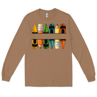 Toasted Coconut custom crayons with pencil Long Sleeve Tee - NancyCooperArtShop
