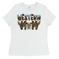 White western mom Ladies Tee - CowhideDigitalArt